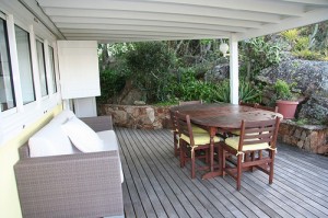 back dining porch at Villa Enfin.