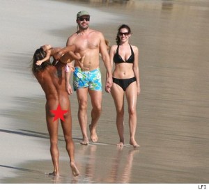 Kelly Brook and Billy Zane in st barths