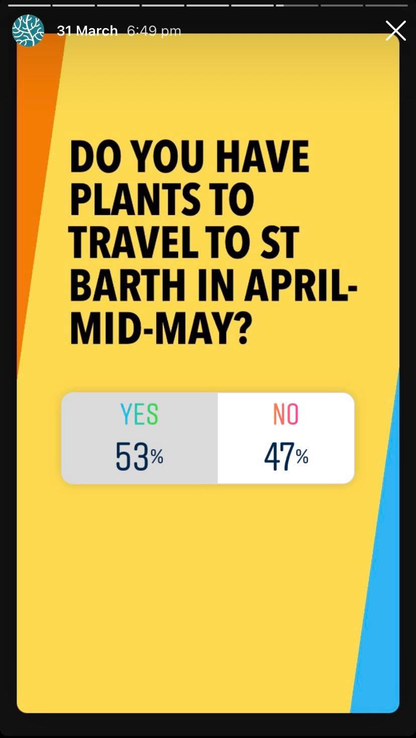 How Does Our Instagram Community Feel About St Barth Travel   Visitors Traveling To St Barth In April Or May 2021 